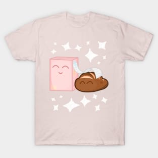 Cute Bread And Box Happy Hug With Stars T-Shirt